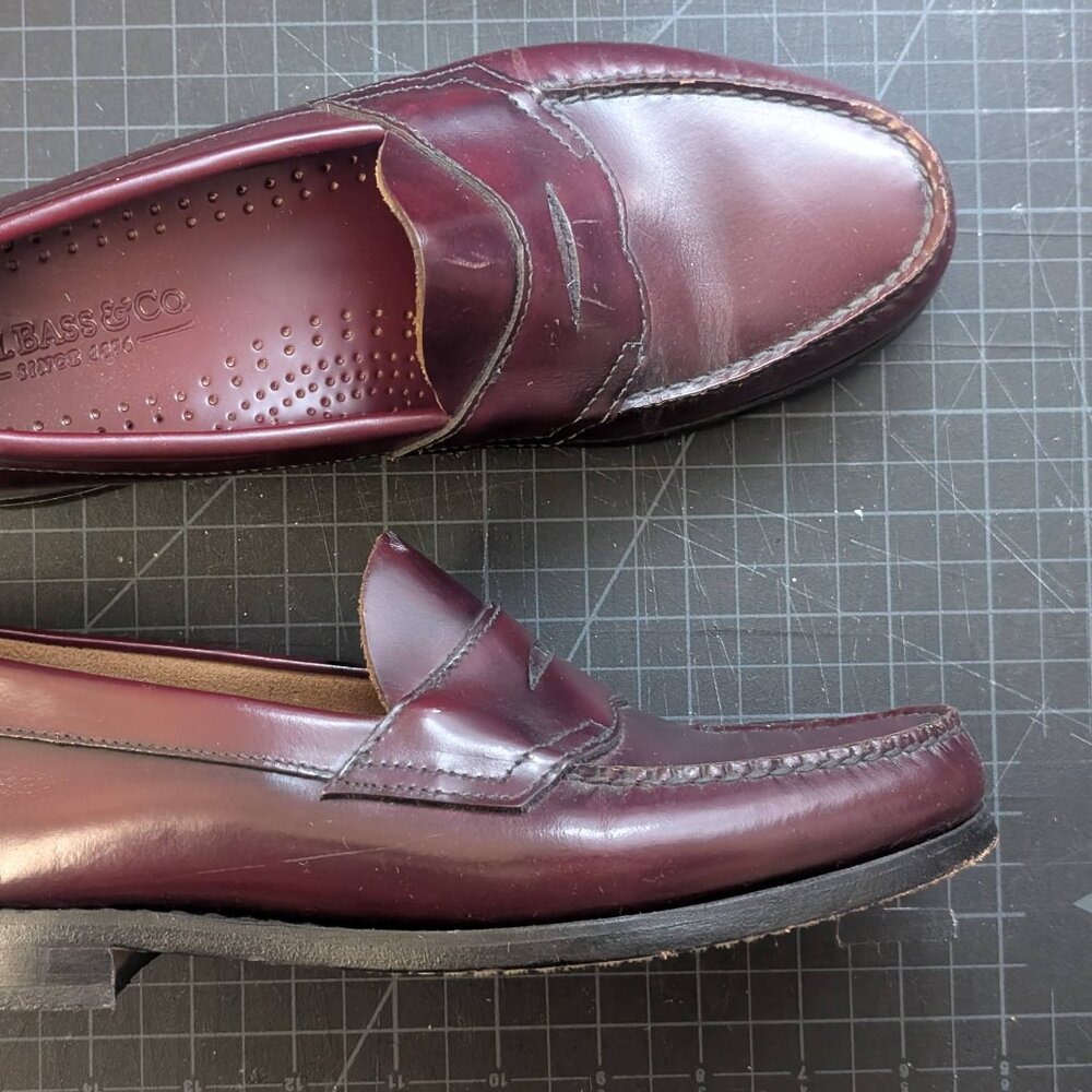 G.H. BASS & CO Weejun's Penny Loafer's in Wine Burgundy Size 8.5D Men's